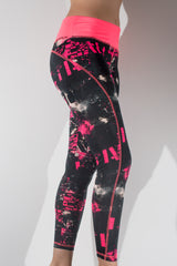 Legging Estampado Negro Rosa